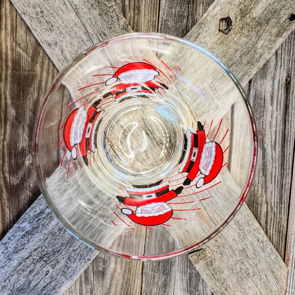 Pair of Vintage Luminarc “Santa Claus On The Rocks” Christmas Cocktail Glasses - Picture 9 of 9